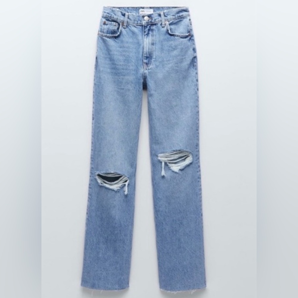 Zara high rise wide leg jeans size 8 NWT